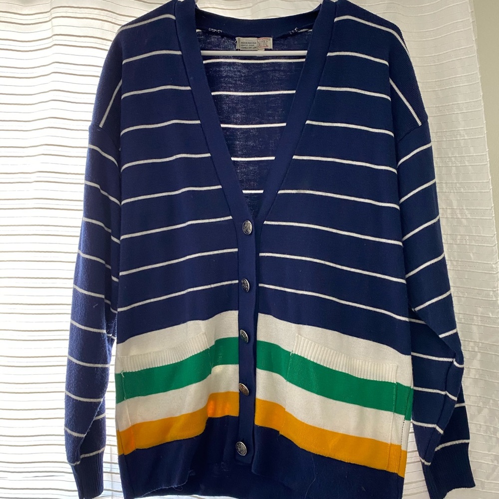 Striped cardigan oversized + balloon sleeves
